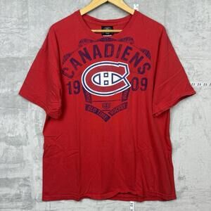 Montreal Canadiens 1909 Old Time Hockey T-Shirt Red Men’s XL Vintage Style NHL